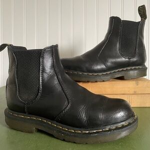 Dr. Martens Safety Toe Chelsea Boots in Black Leather #2972